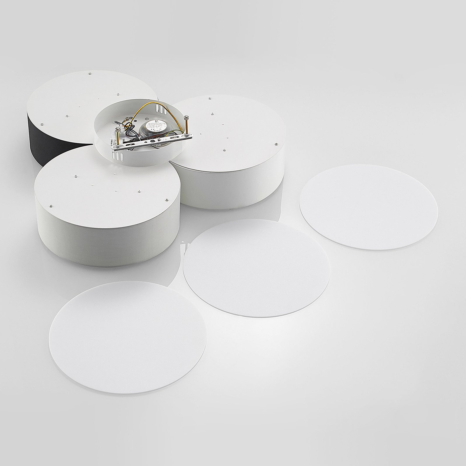 Janita 3 LED Ceiling Lamp Grey/Black/White - Lindby