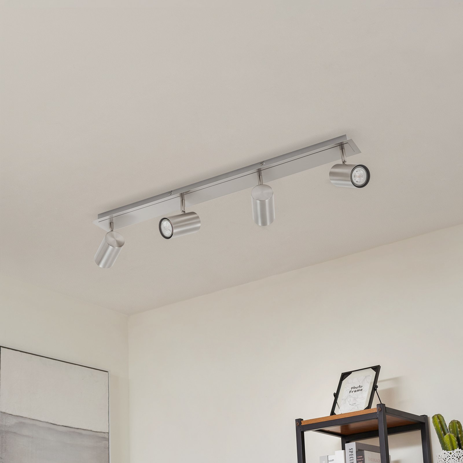 Joffrey 4 Plafonnier L80 Nickel - Lindby