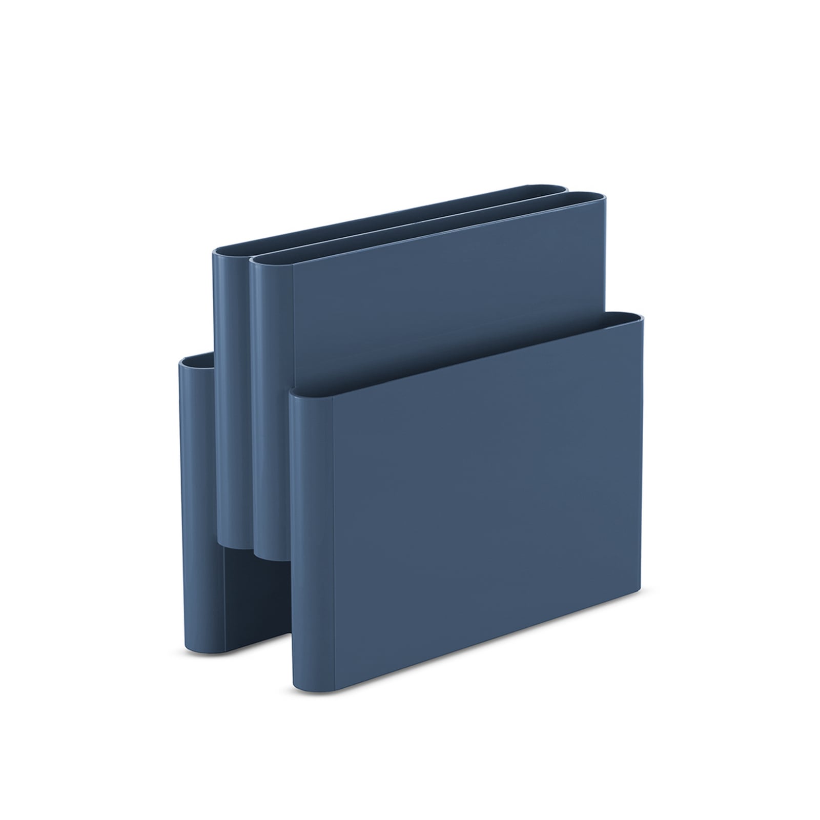 Magazine rack, blue, length 40 cm, height 35 cm - Kartell