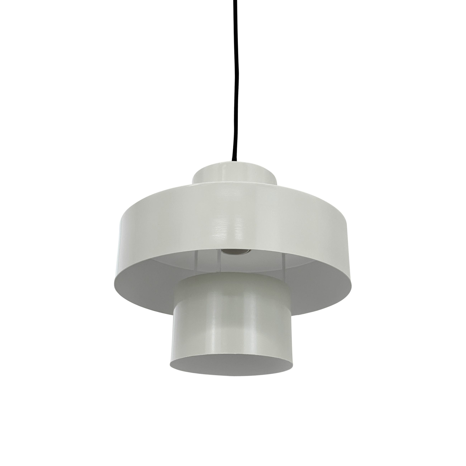 Dyberg Larsen hanglamp Stoke, putty wit, Ø 20 cm, metaal