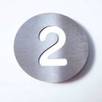 Stainless steel house number Round - 2