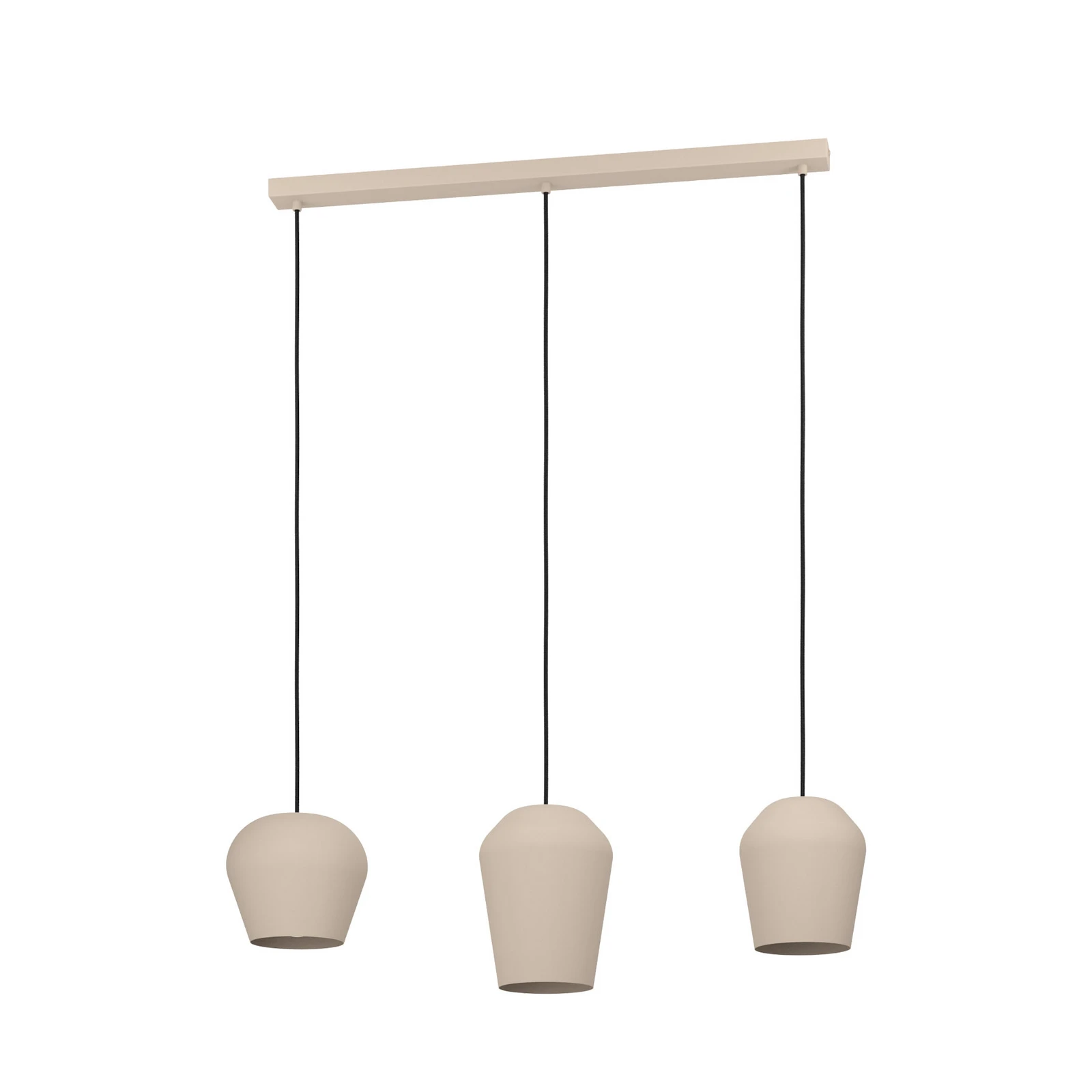 Hängeleuchte Cambaito, dreiflammig, sandfarben
