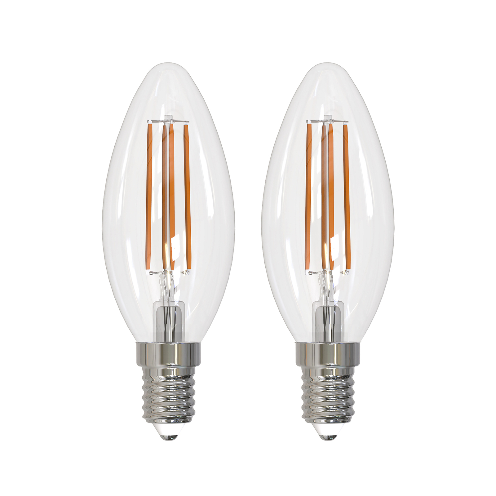 Arcchio lâmpada LED de incandescência E14 vela, conjunto de 2, 2700 K