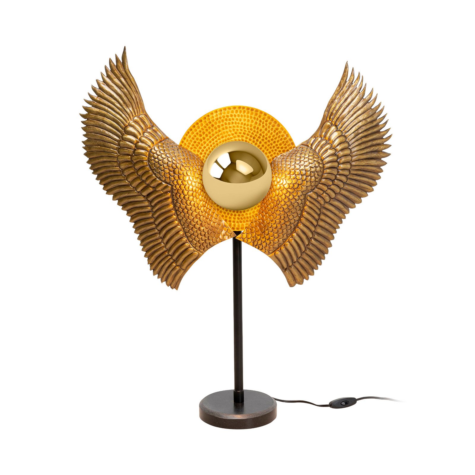 KARE Bird Wings table lamp, brass-coated