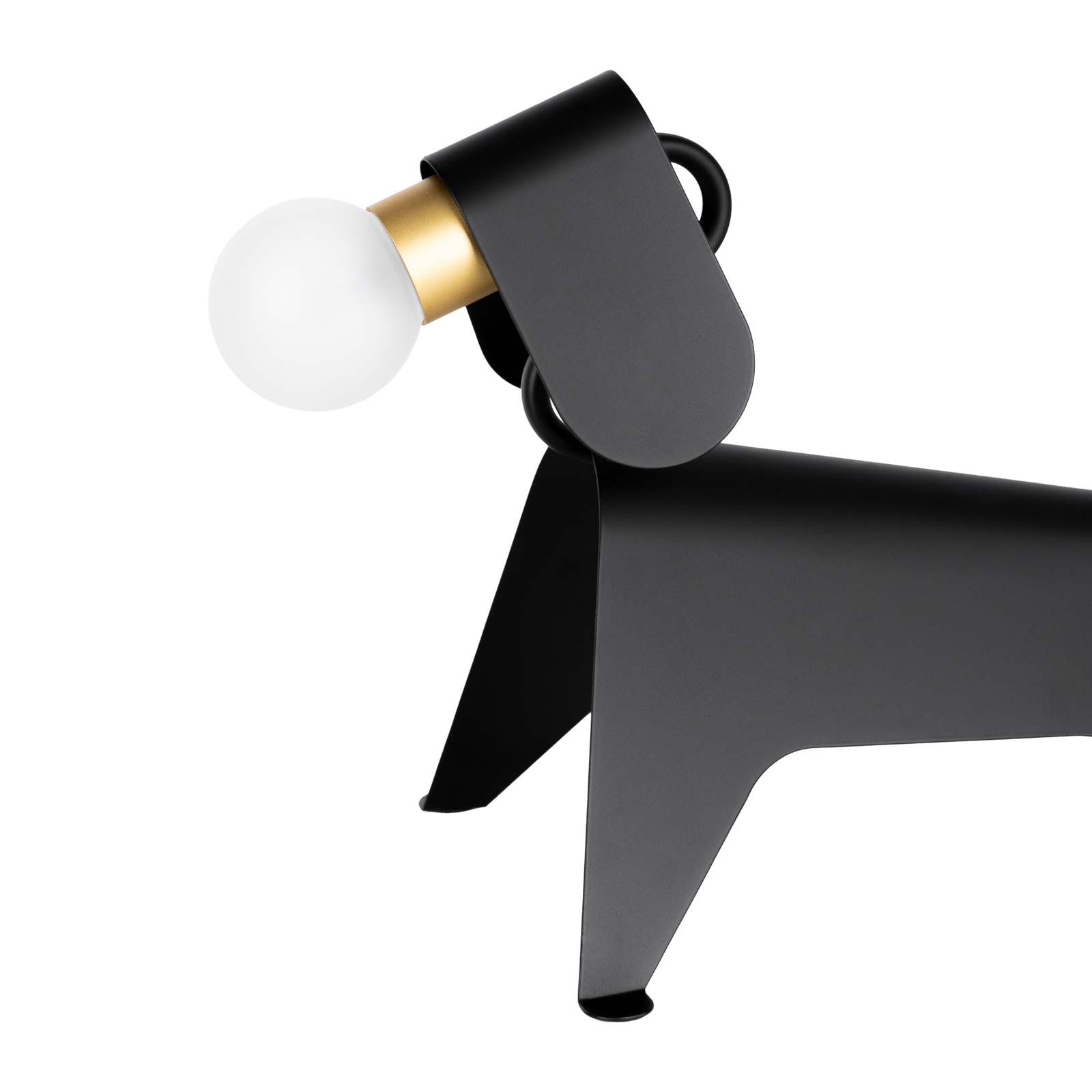 Lucande Idalina lámpara de mesa LED, perro, negro