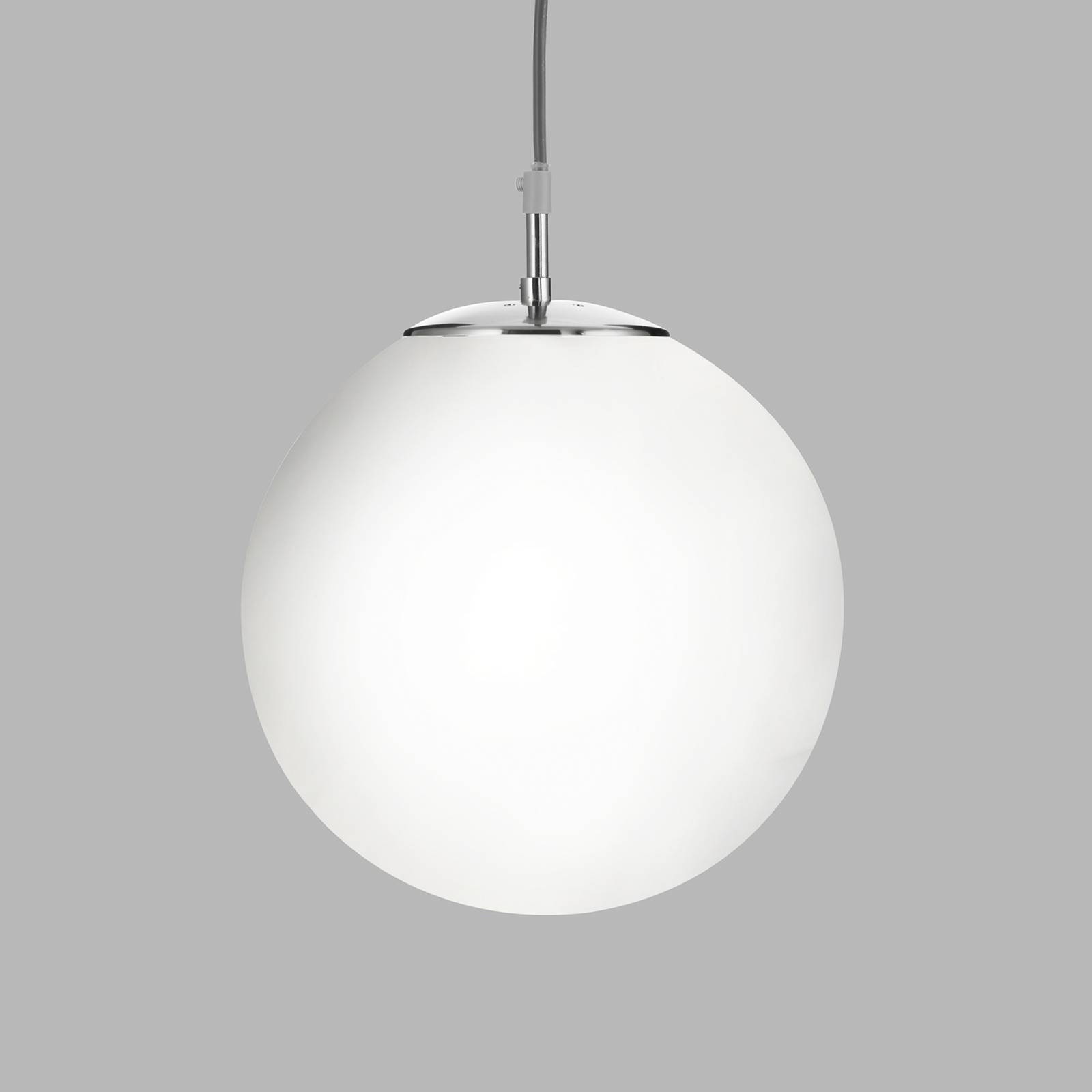 Lampa wisząca Atom, biały opal, szkło, Ø 30 cm, E27