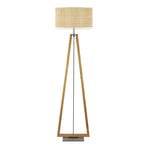 HerzBlut Bi Bob floor lamp, oiled oak/sander