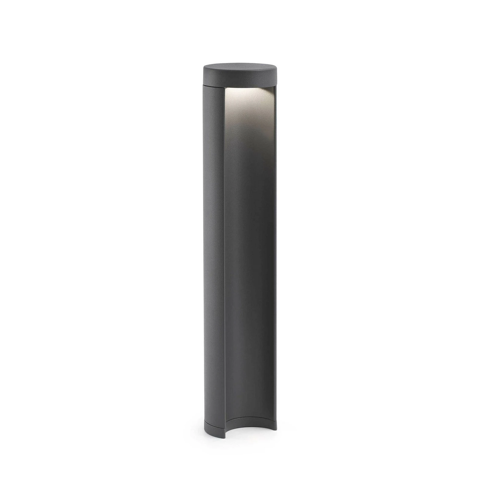 LED podstavna svetilka Chandra, temno siva, aluminij, višina 45 cm