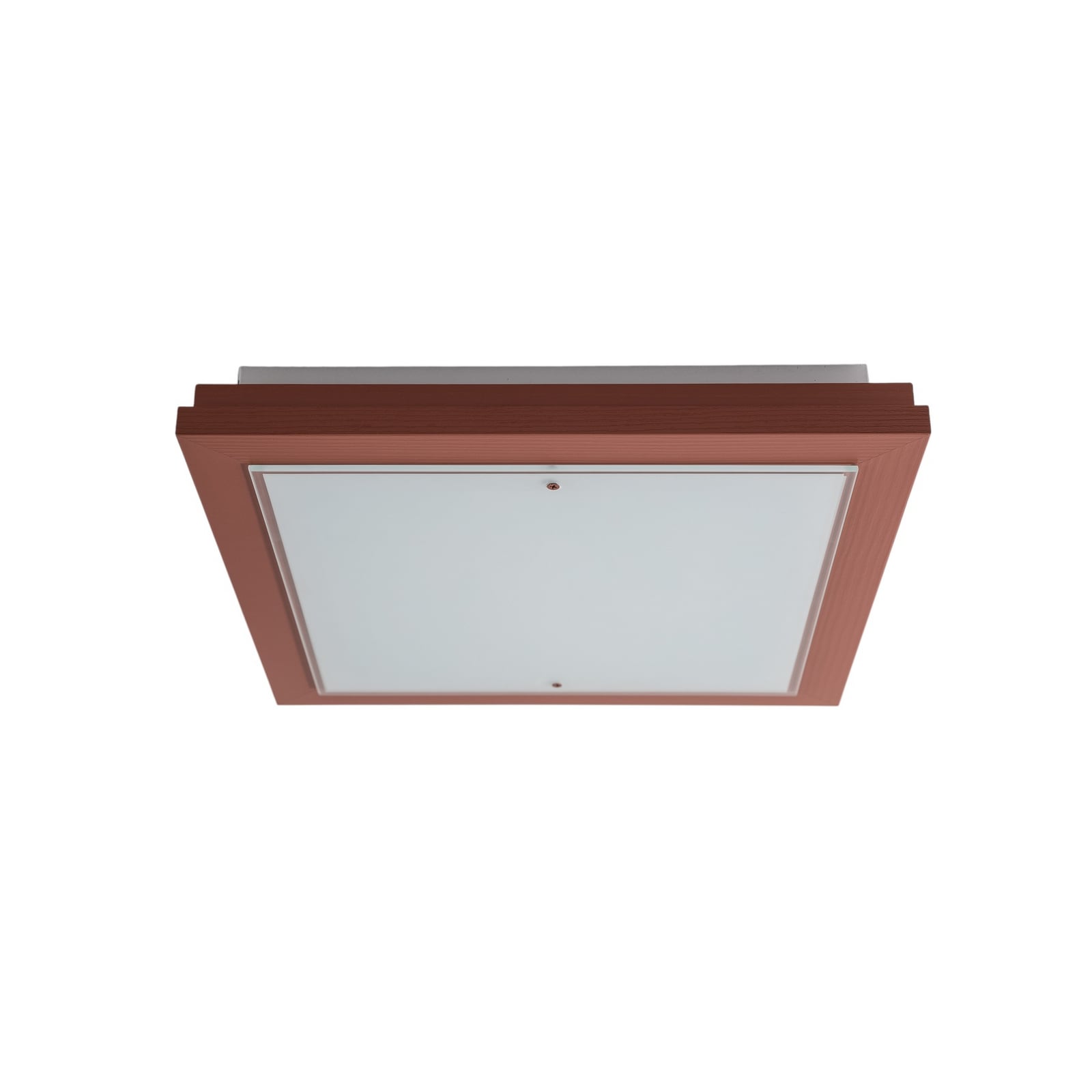 Plafondlamp Tally, breedte 42 cm, terracotta, hout, E27