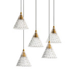 LEDS-C4 Veneto LED-Hängelampe Anbau 5-flammig