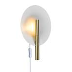Furiko wall light with a switch, brass/white