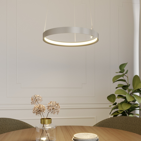 Lucande Naylia LED-Hängeleuchte in Nickel