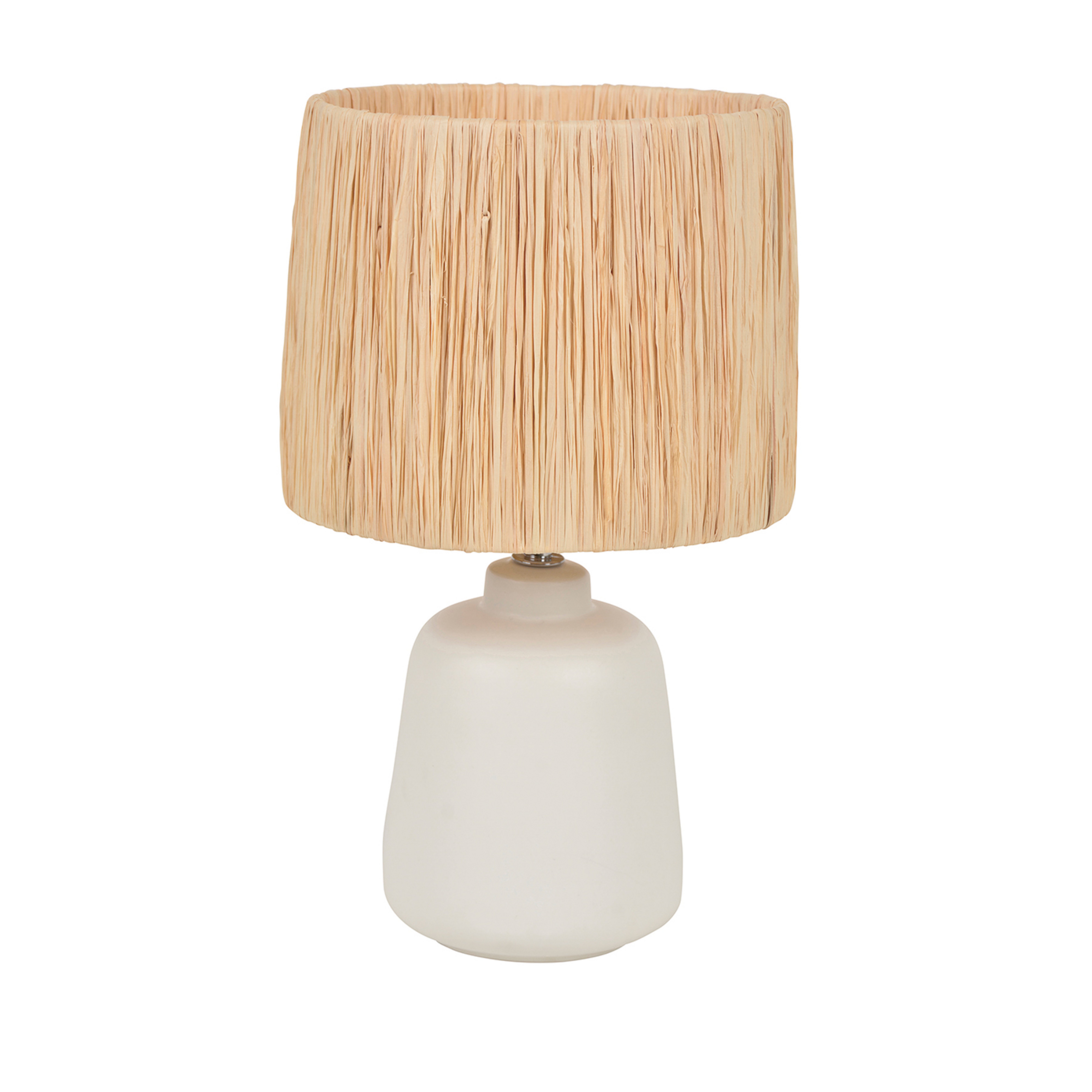 Lampa de masă Paros alb/natur, înălțime 34 cm - COREP SAS