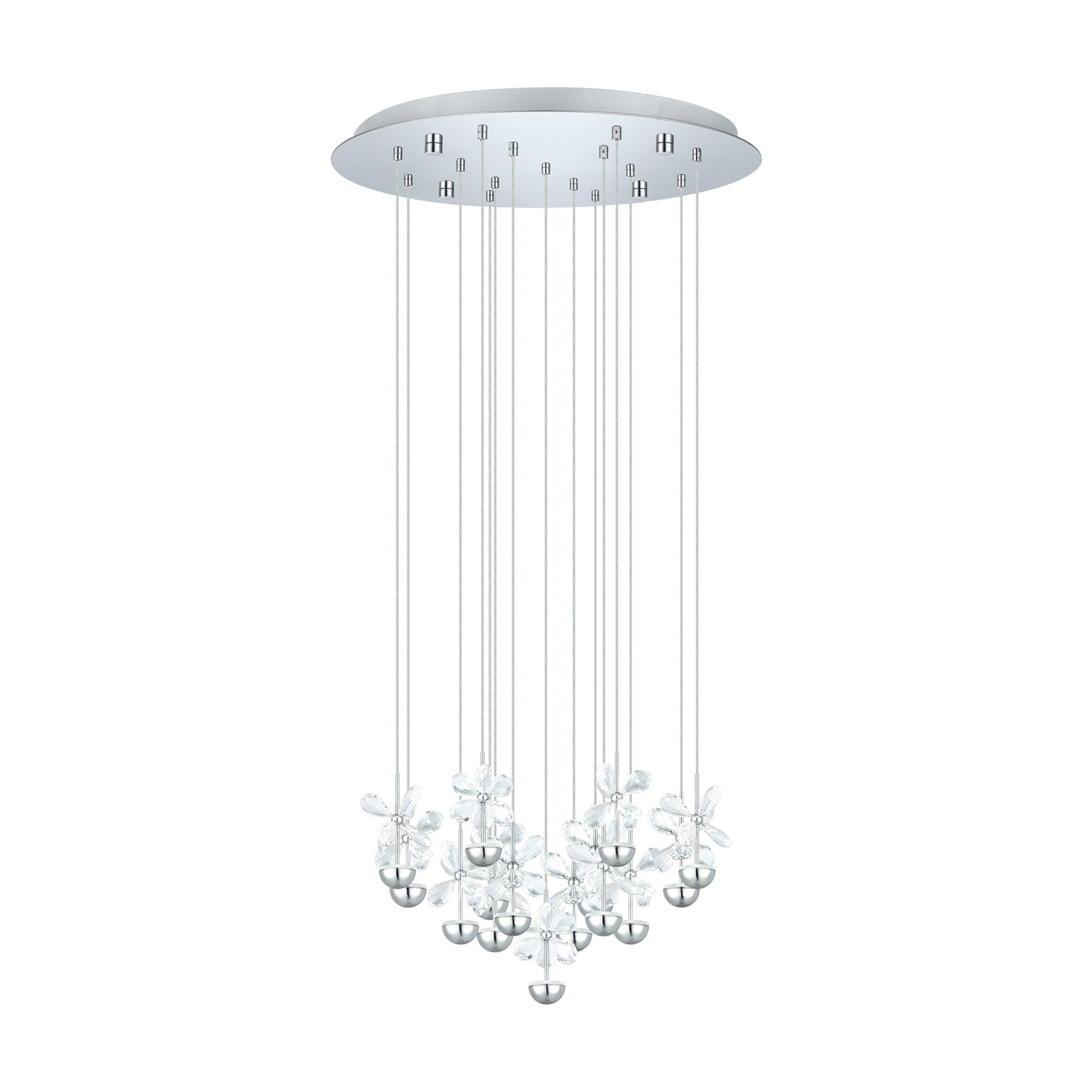 EGLO Stars Of Light LED-riippuvalaisin Pianopoli kromi Ø 50 cm