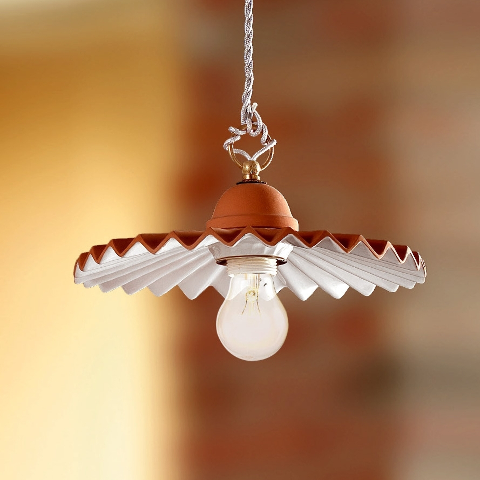 ARGILLA hanging light, country house style, 28 cm
