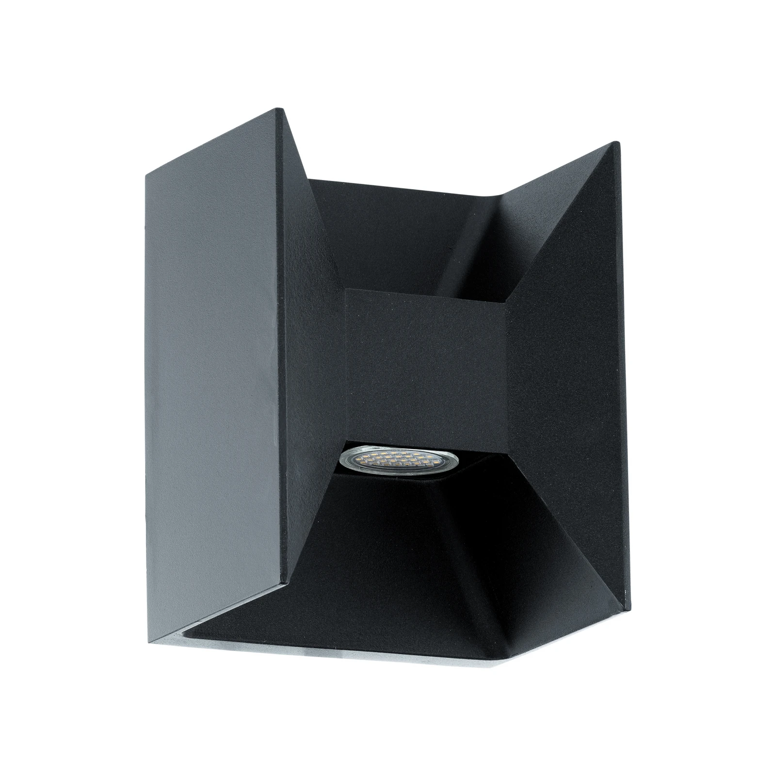 Applique d'extérieur LED Morino, noire, hauteur 18 cm, métal
