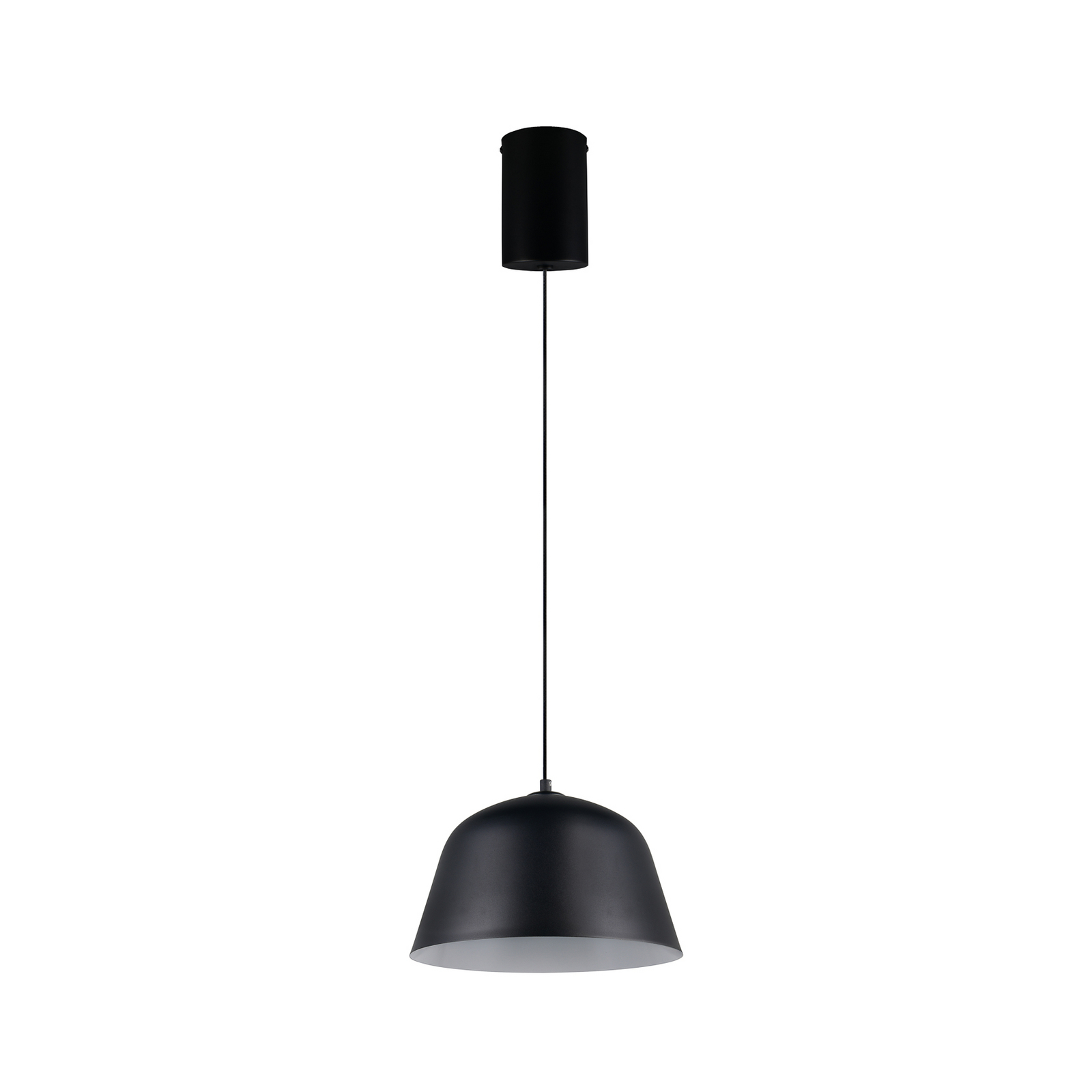 Hanglamp Tova, matzwart, Ø 30 cm, metaal, E27