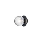 Nuura wandlamp Liila 1, Ø 14 cm, IP44, zwart/helder