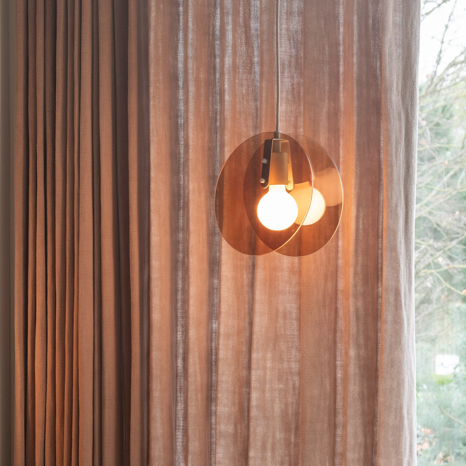 IT'S ABOUT ROMI Toledo hanging light, amber colour, Ø 25 cm