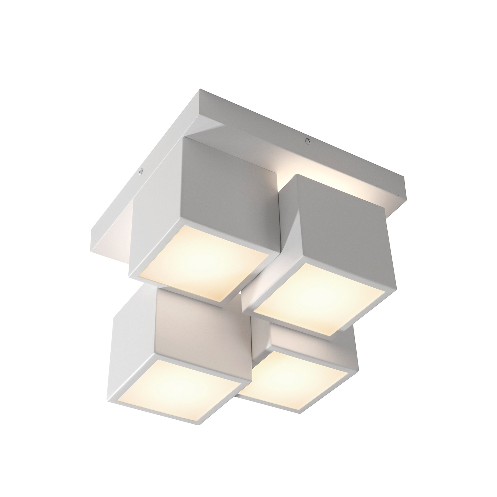 JUST LIGHT. Taklampe Tetris, jern, 3000 K, hvit