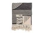 Anek Throw Black/Cotton  - Bloomingville