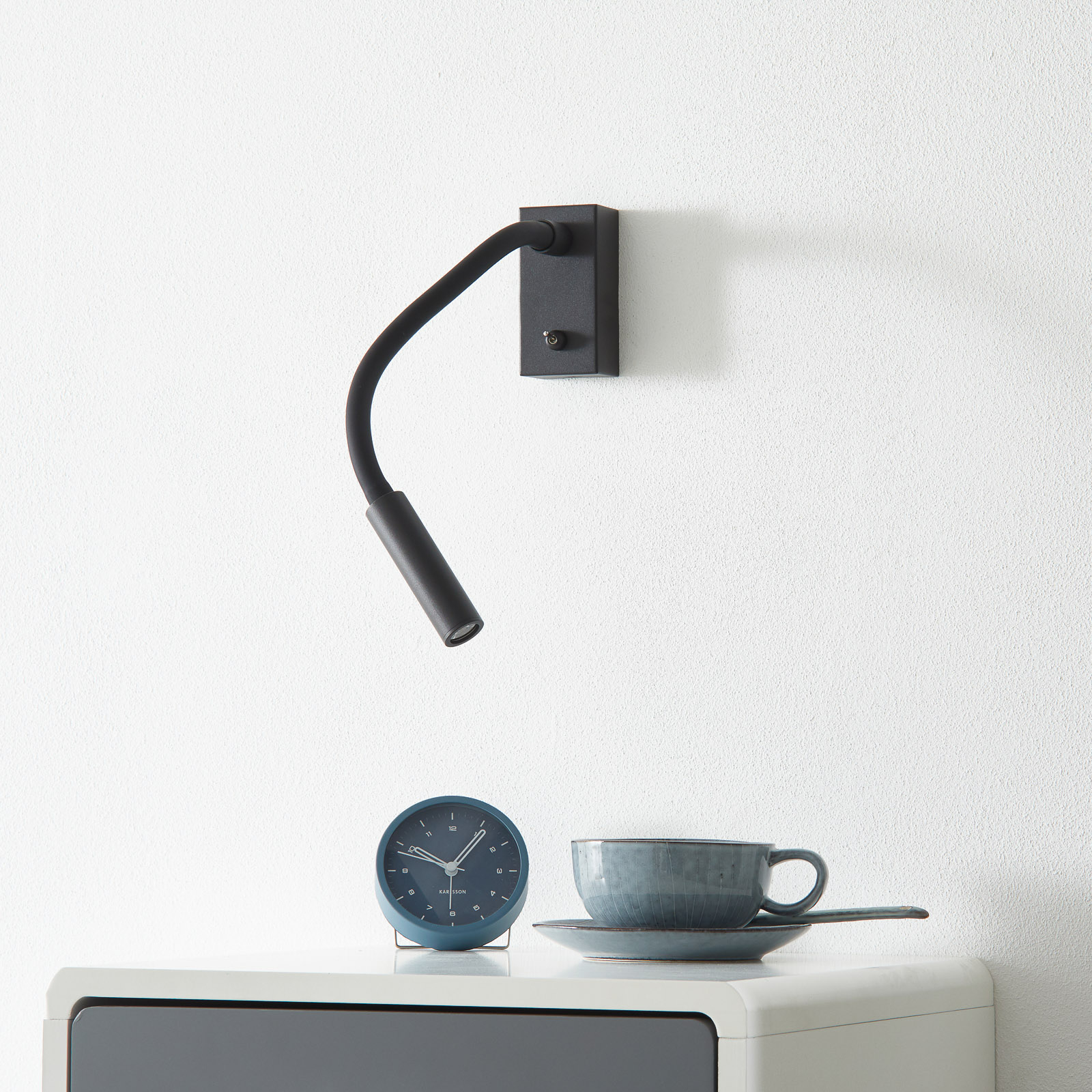 Cio LED wall light with reading arm & switch Lights.ie