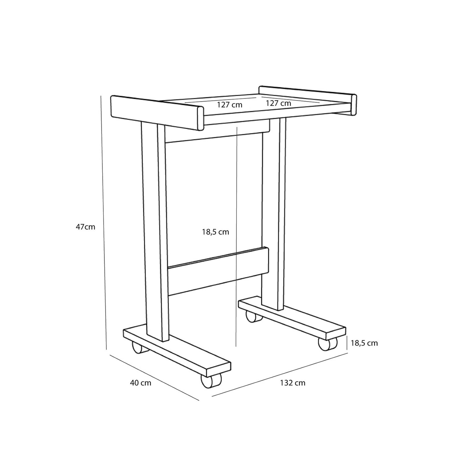 Tavolino Less in rovere chiaro, altezza 65 cm - Hübsch