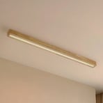 Lucande LED-Deckenleuchte Emara, holz hell, Eiche, dimmbar