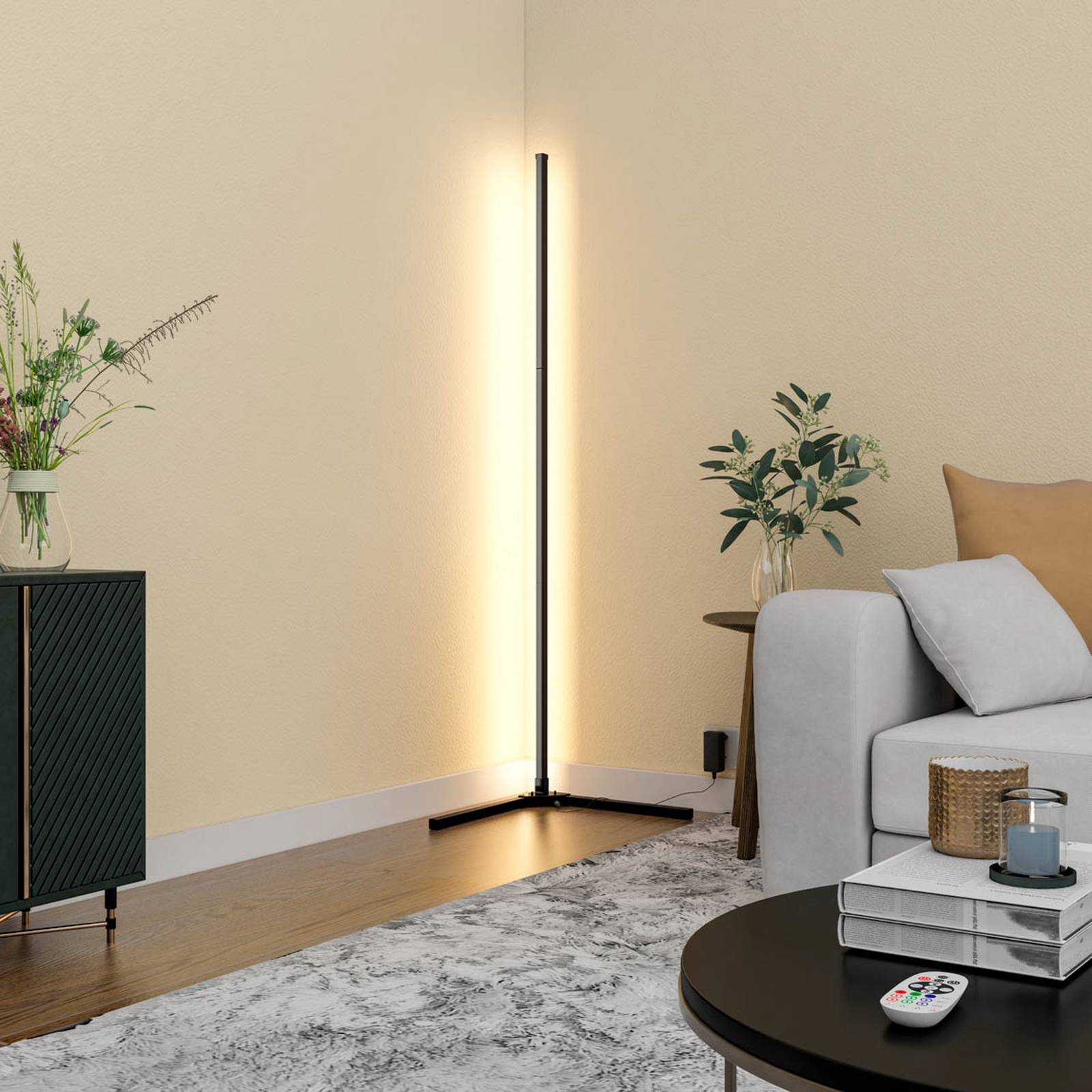 Lampa stojąca LED Calex Smart z pilotem RGBW