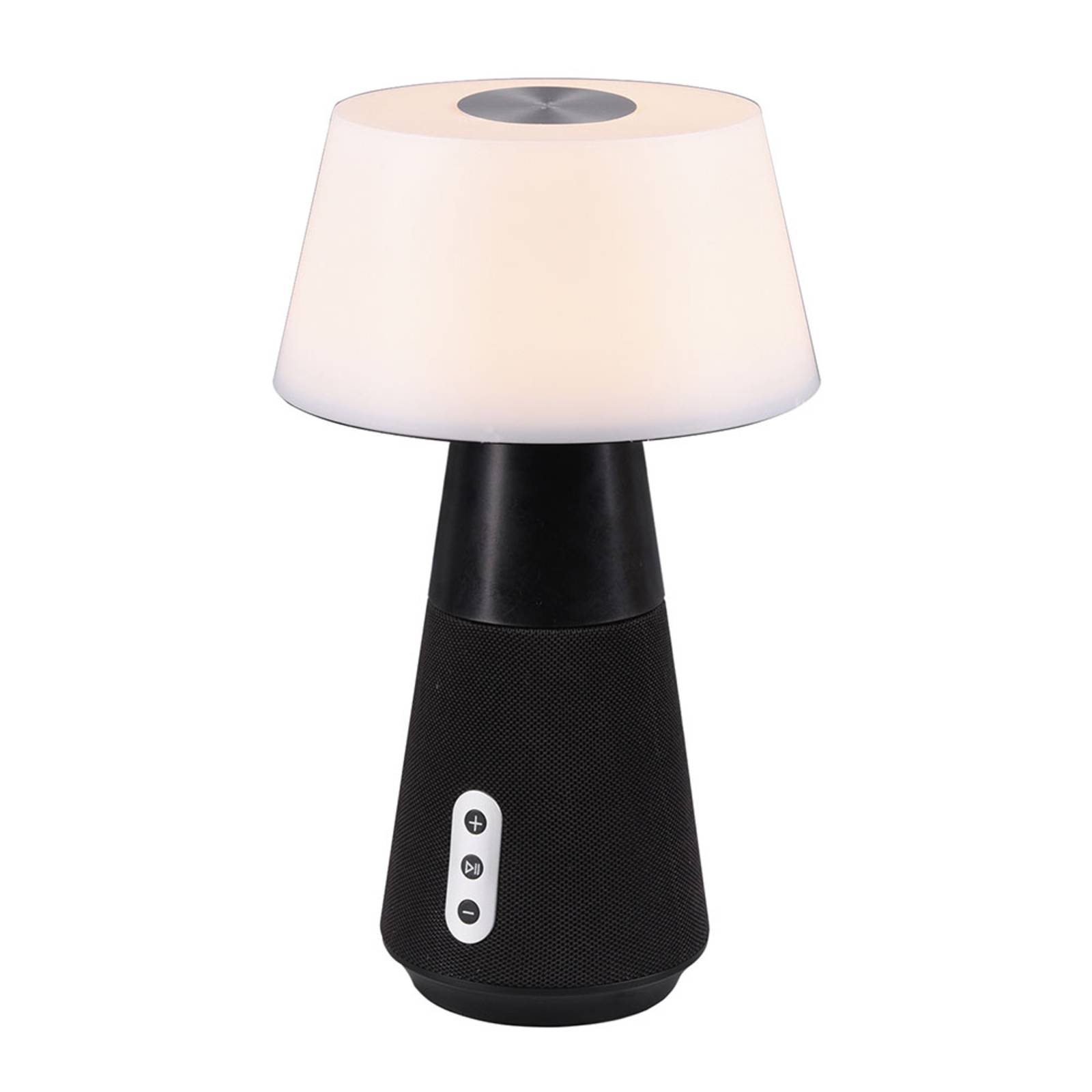 Lampe à poser LED DJ avec enceinte blanche/noire