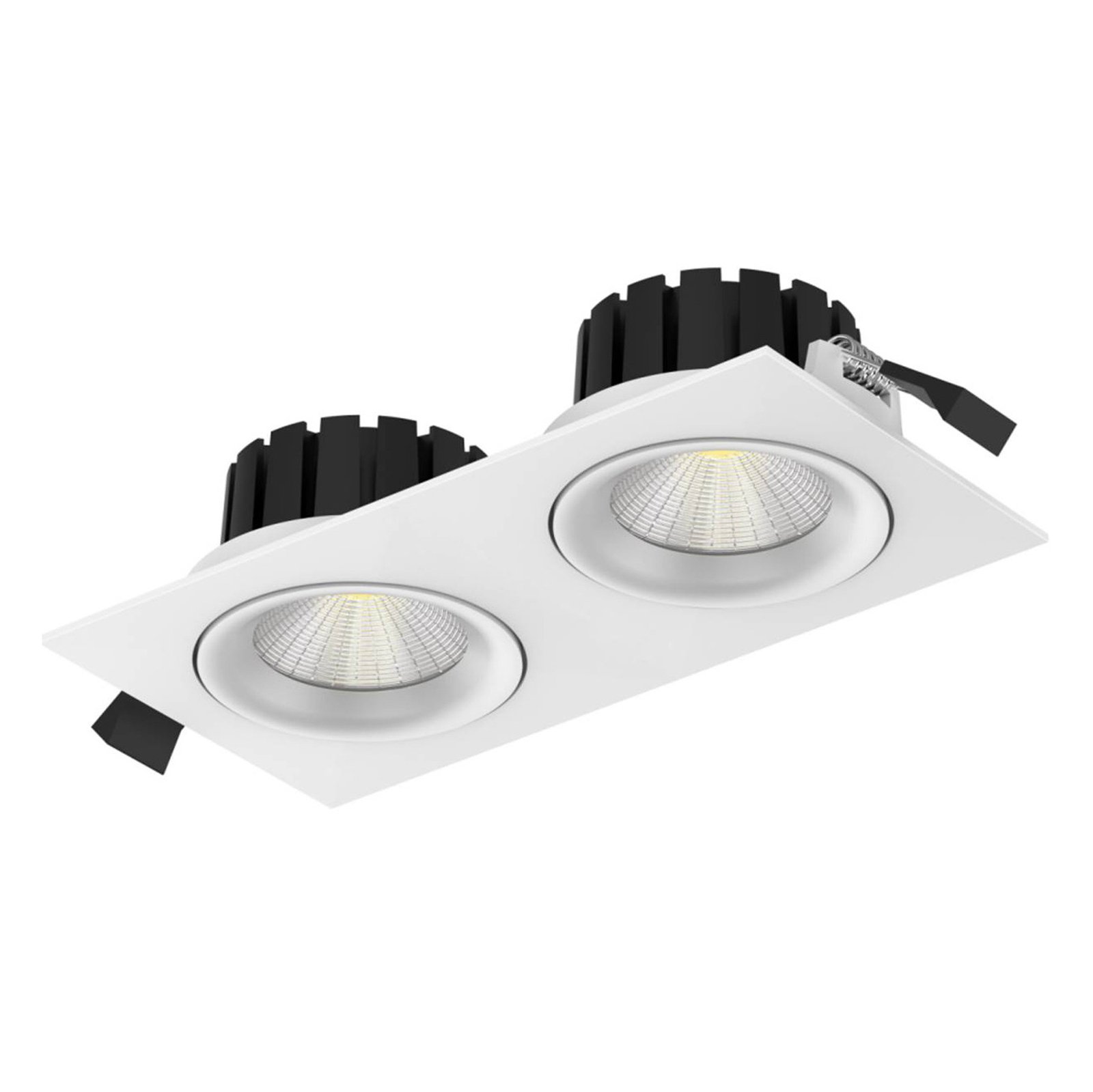 SLC DL04 Square X2 LED-Einbauleuchte, zweiflammig