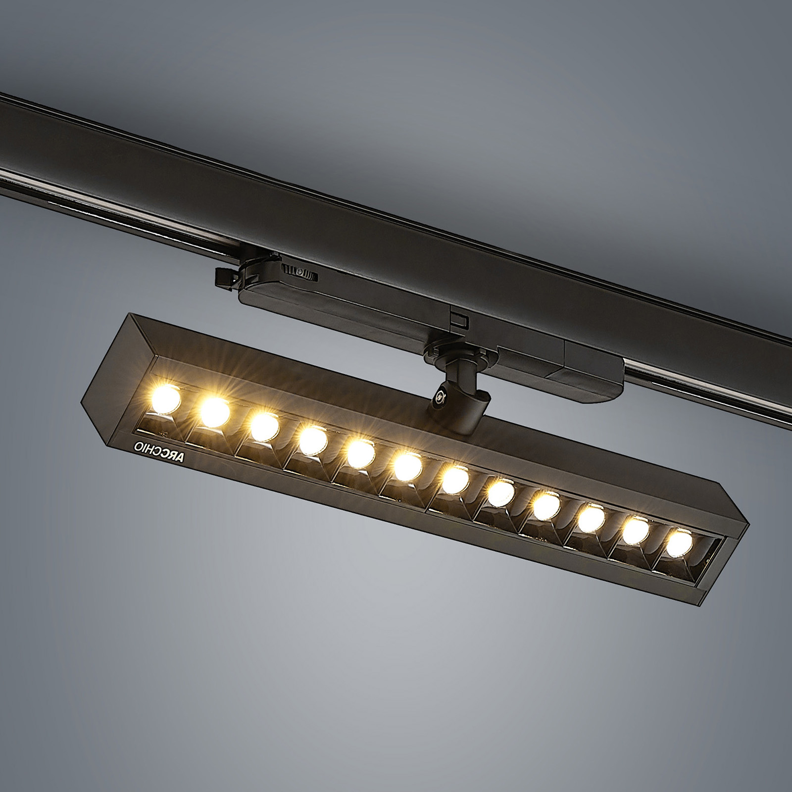 Arcchio Millay LED-skenspotlight svart 3 000 K