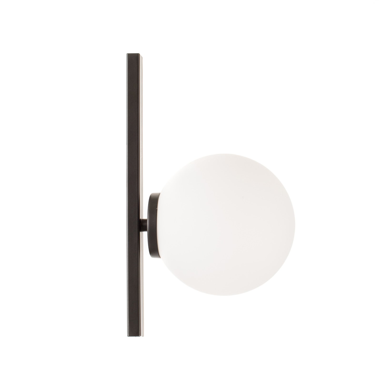 Pluto wall light, 1-bulb, black/white, switch