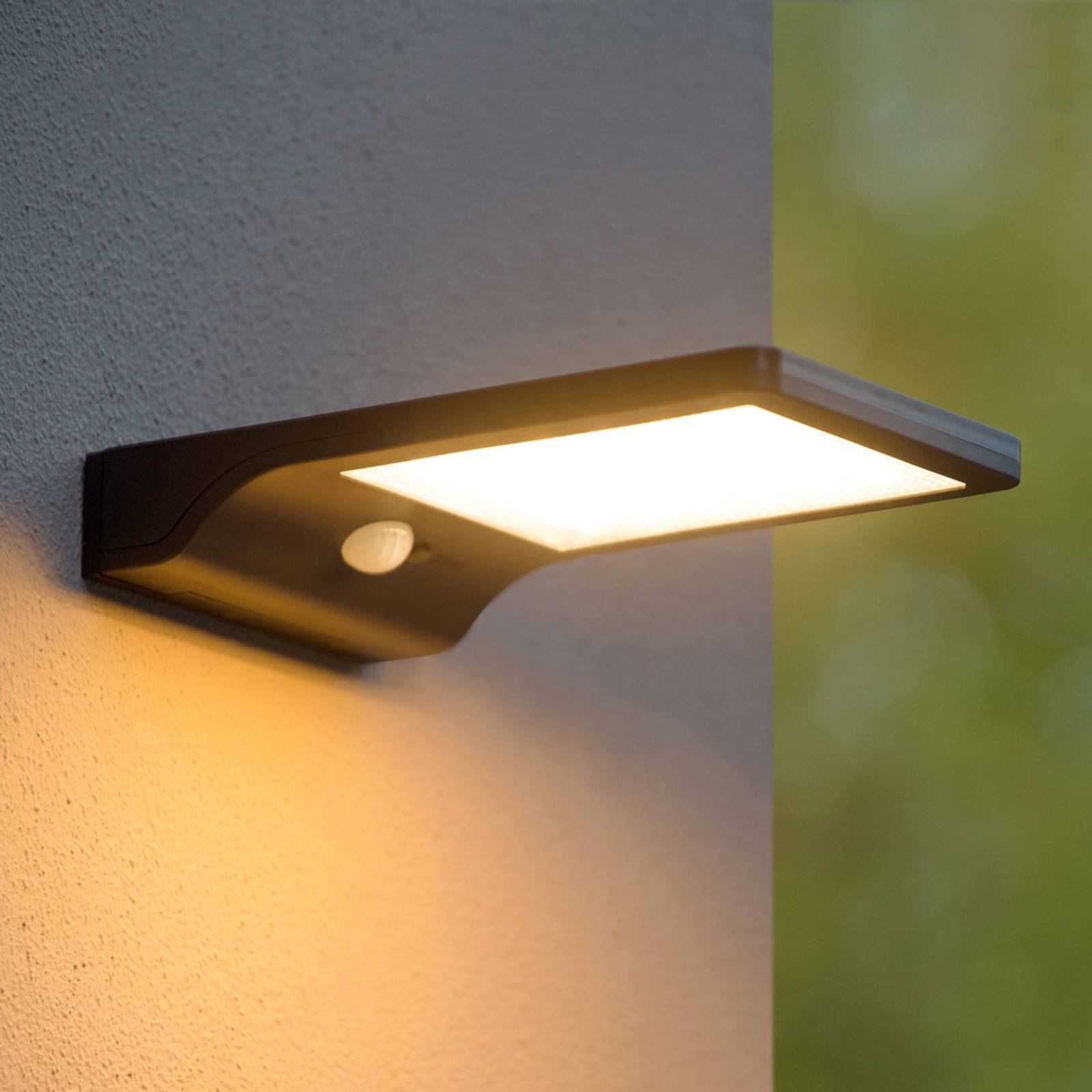 Basic LED solar outdoor wall light with sensor Lights.co.uk