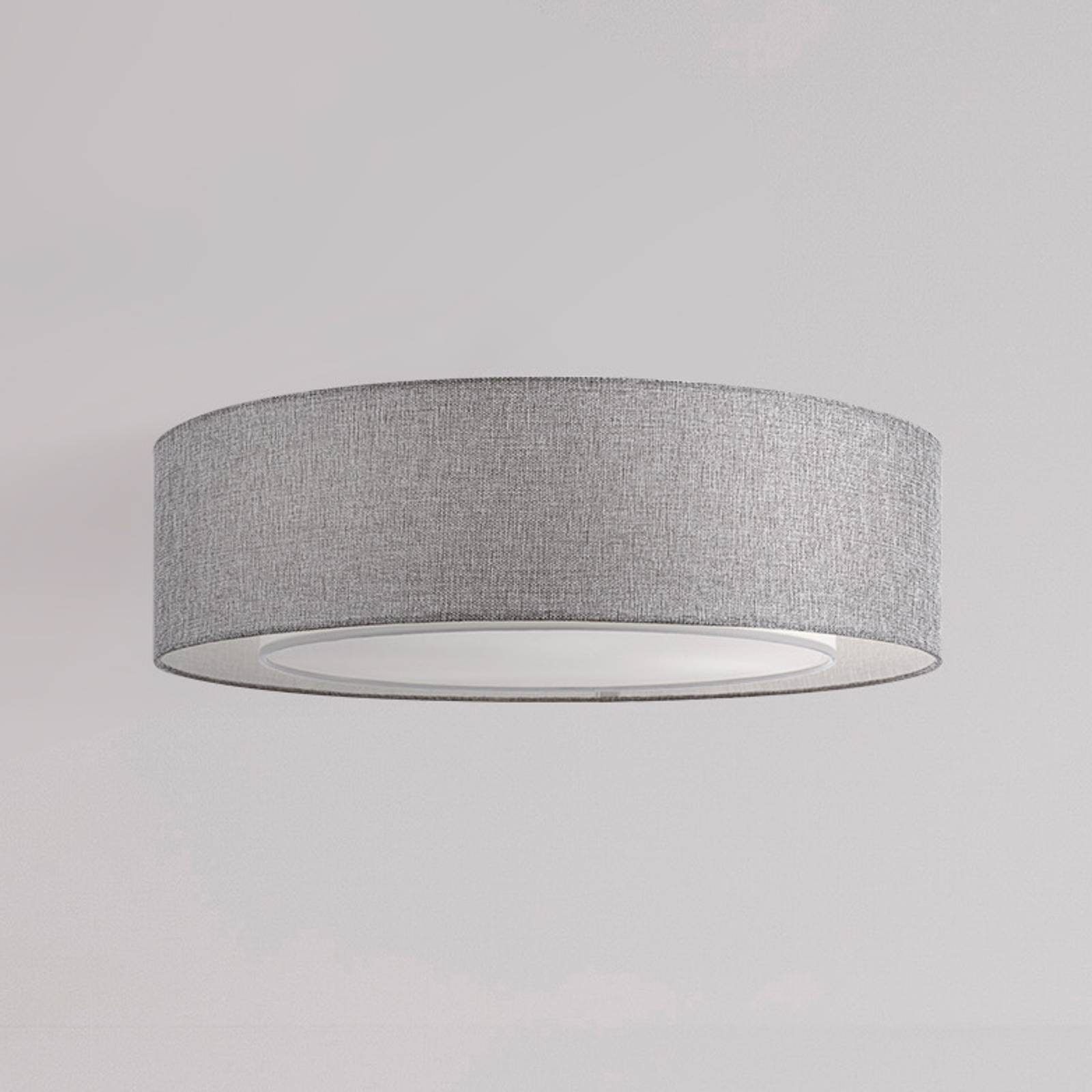 Photos - Chandelier / Lamp Maytoni Bergamo ceiling light, grey/white, linen, Ø 52 cm 