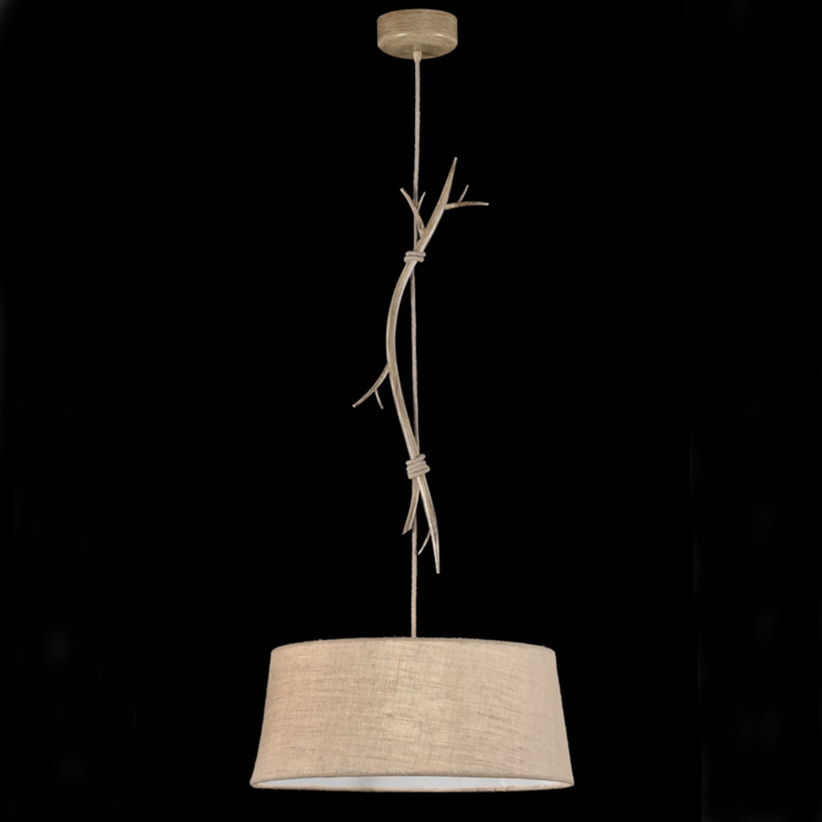 Lampa wisząca Sabina z tekstylnym kloszem, 1-punktowa, 60 cm
