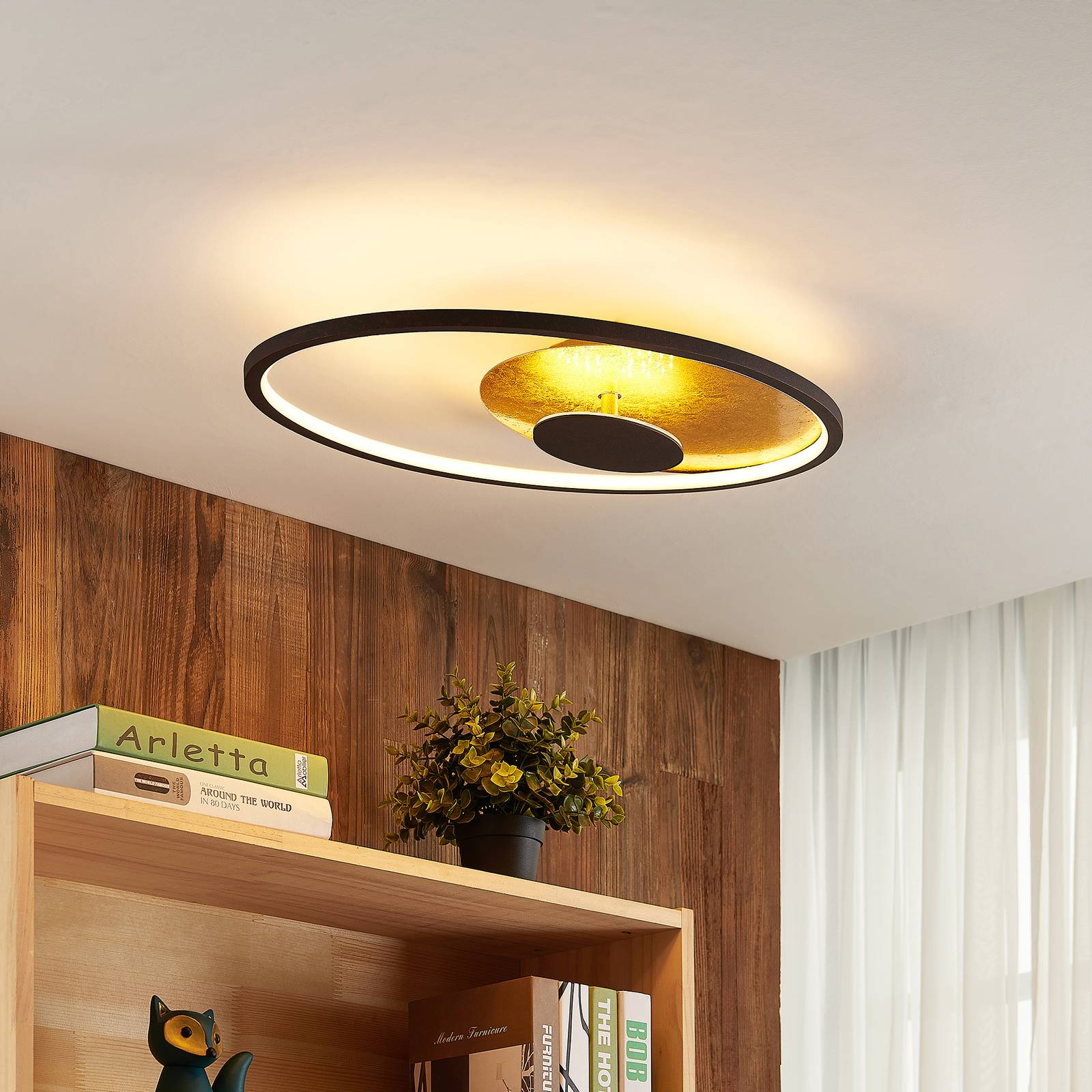 Lindby Feival LED plafondlamp, 61 cm x 36 cm