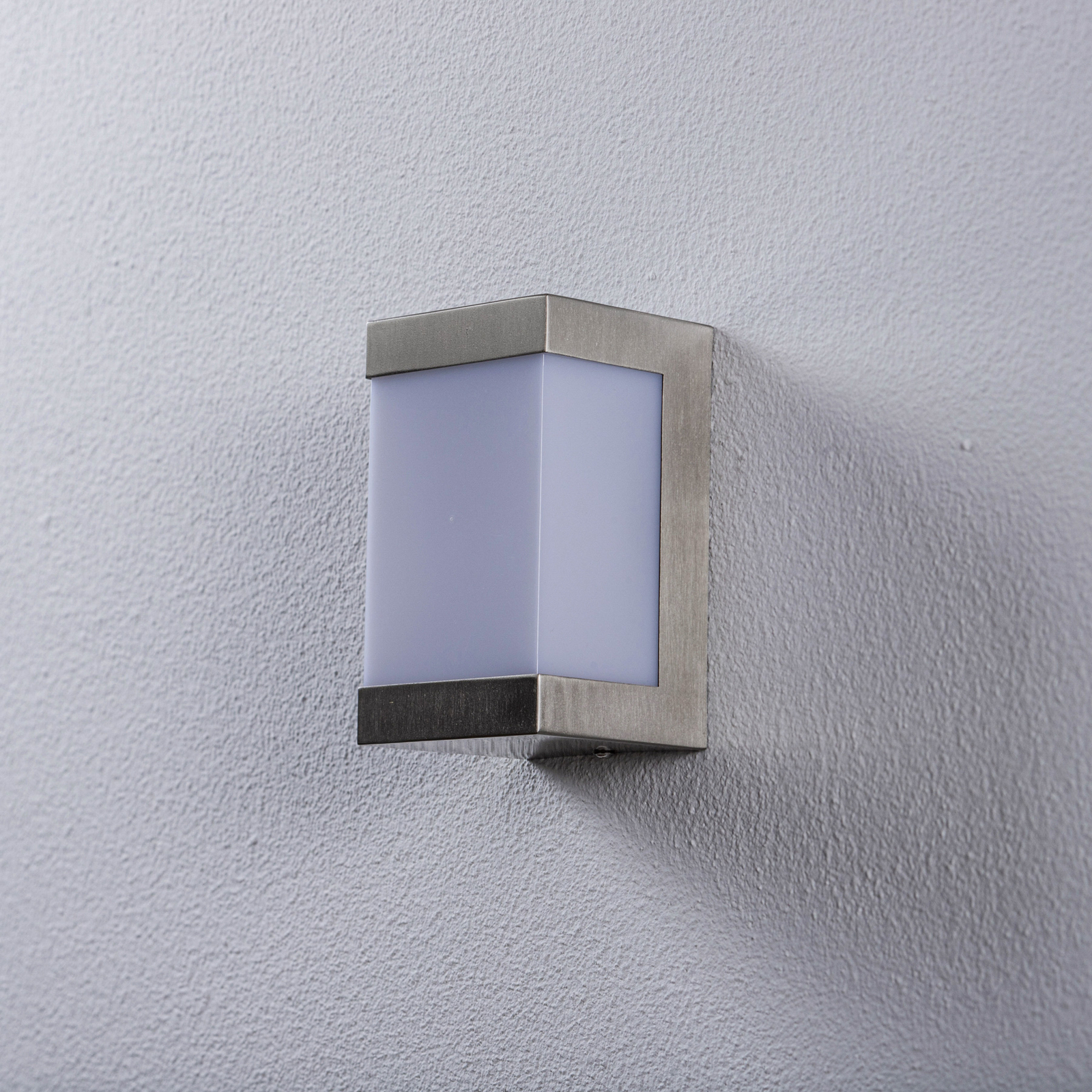 ELC Kerralin LED-Außenwandlampe, Edelstahl, 15 cm