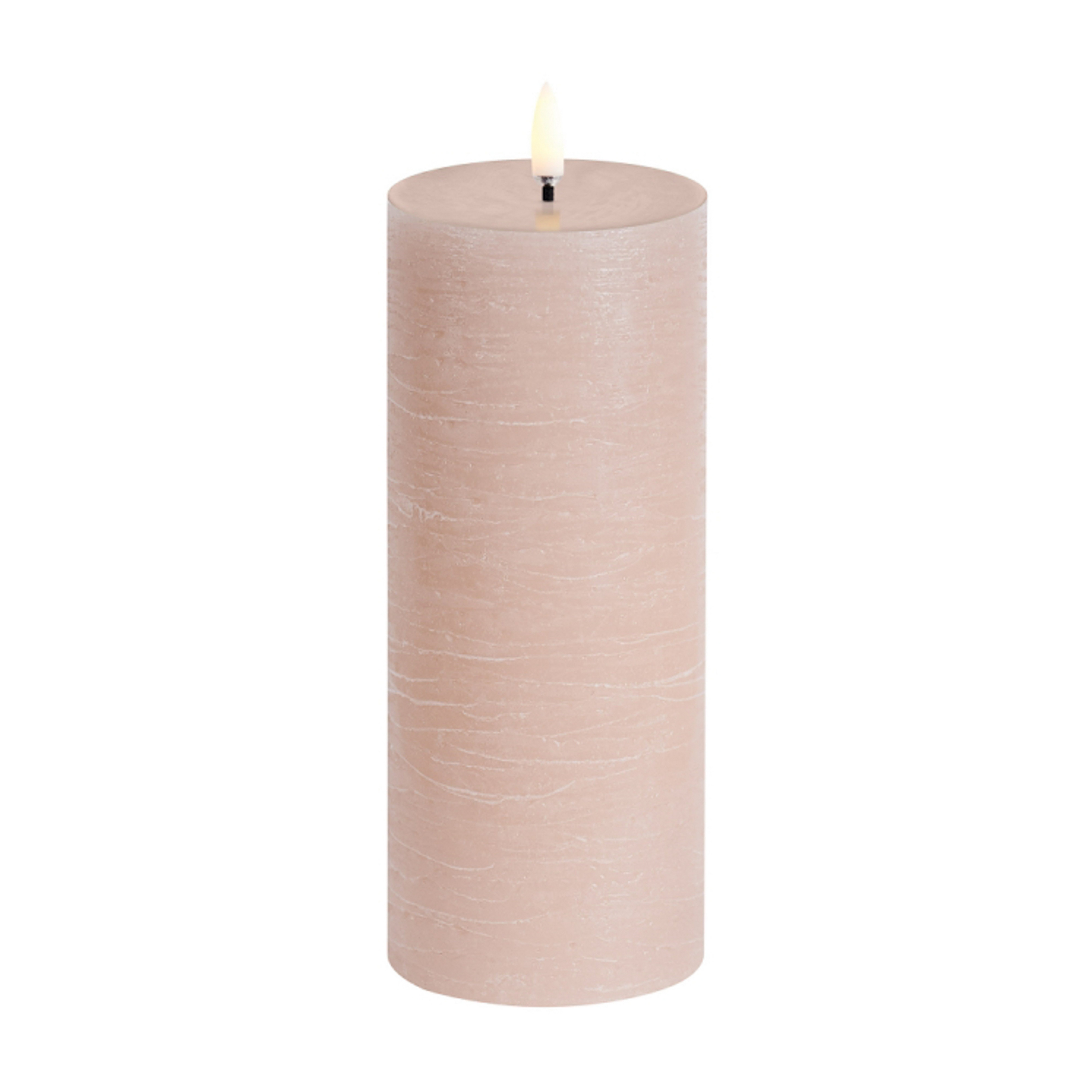 PILLAR LED sviečka, béžová, výška 20 cm, vosk - Uyuni Lighting