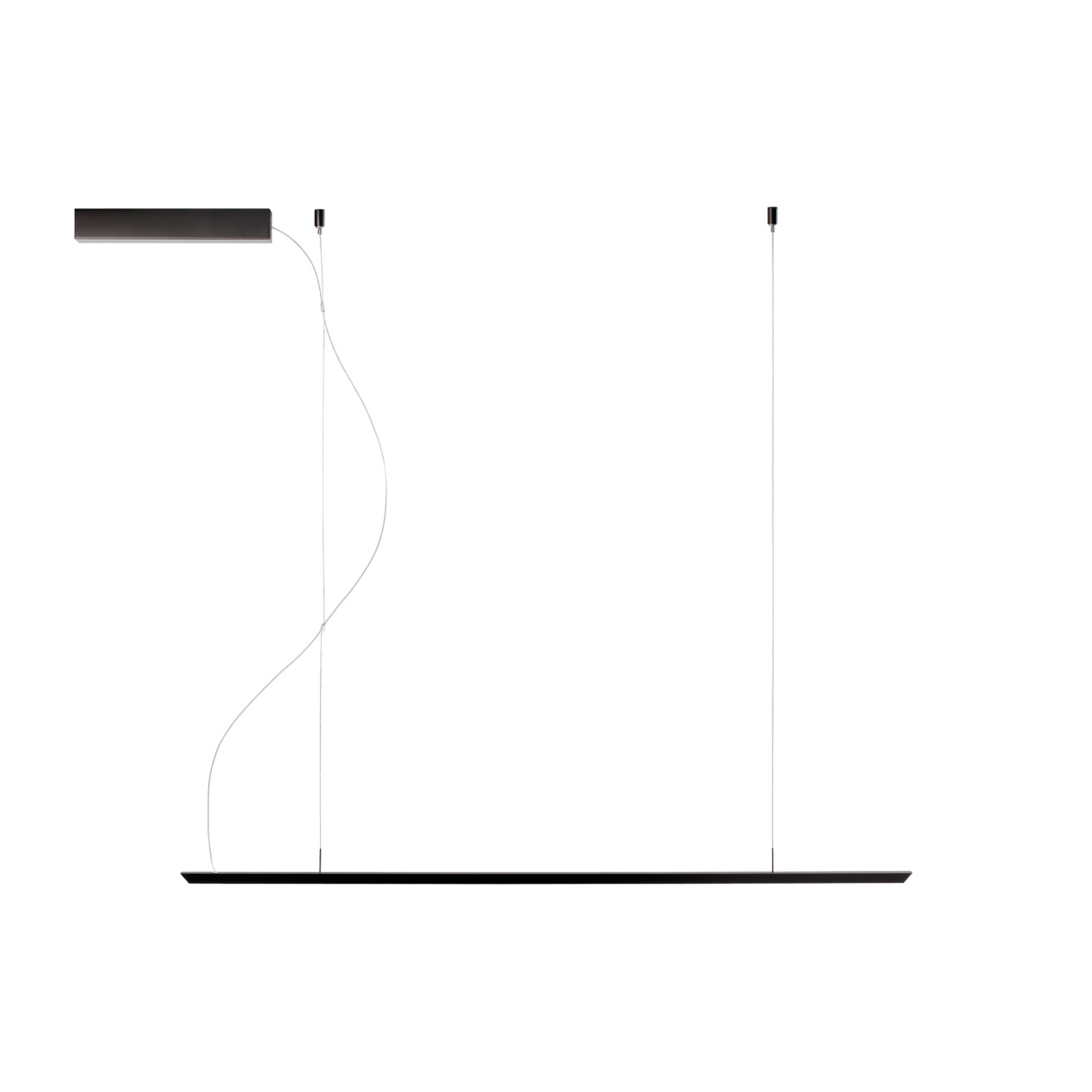 Suspension LED Lineal, noir, longueur 110 cm