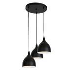 Hanglamp Nanu rond 3-lamps zwart