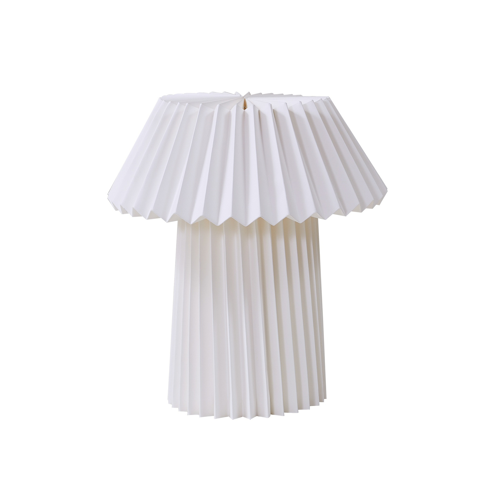 Lindby table lamp Magali, white, paper, Ø 34 cm, E14