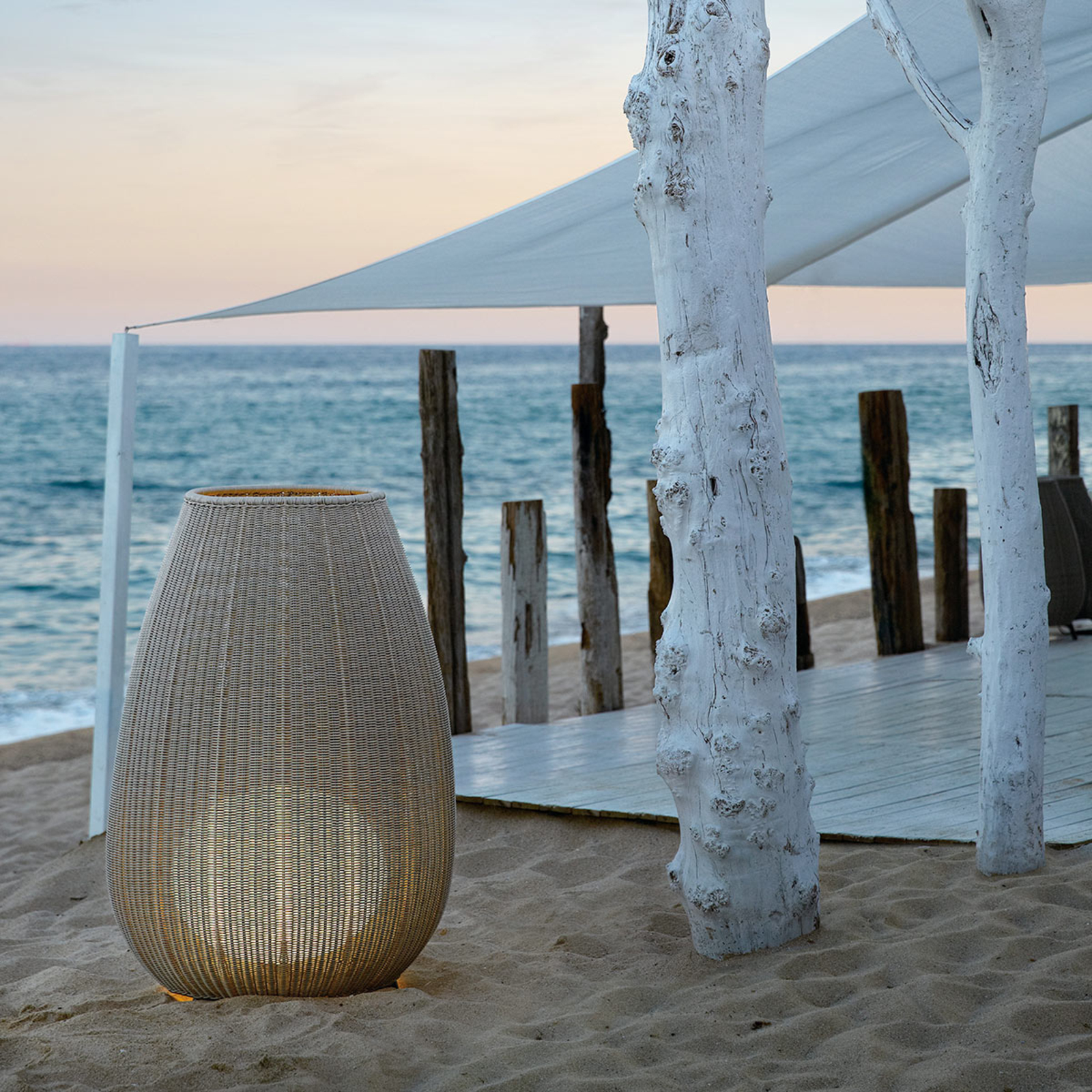 Bover Amphora 02 lampada da terrazza, light beige