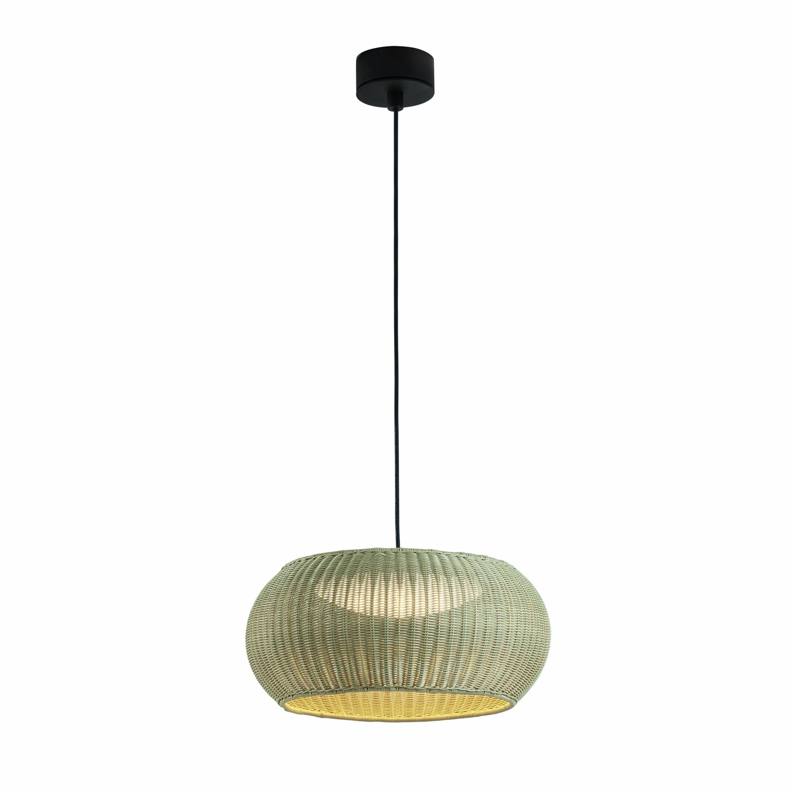 Bover LED εξωτερική κρεμαστή λάμπα Perris, καφέ/μπεζ, Ø 47 cm