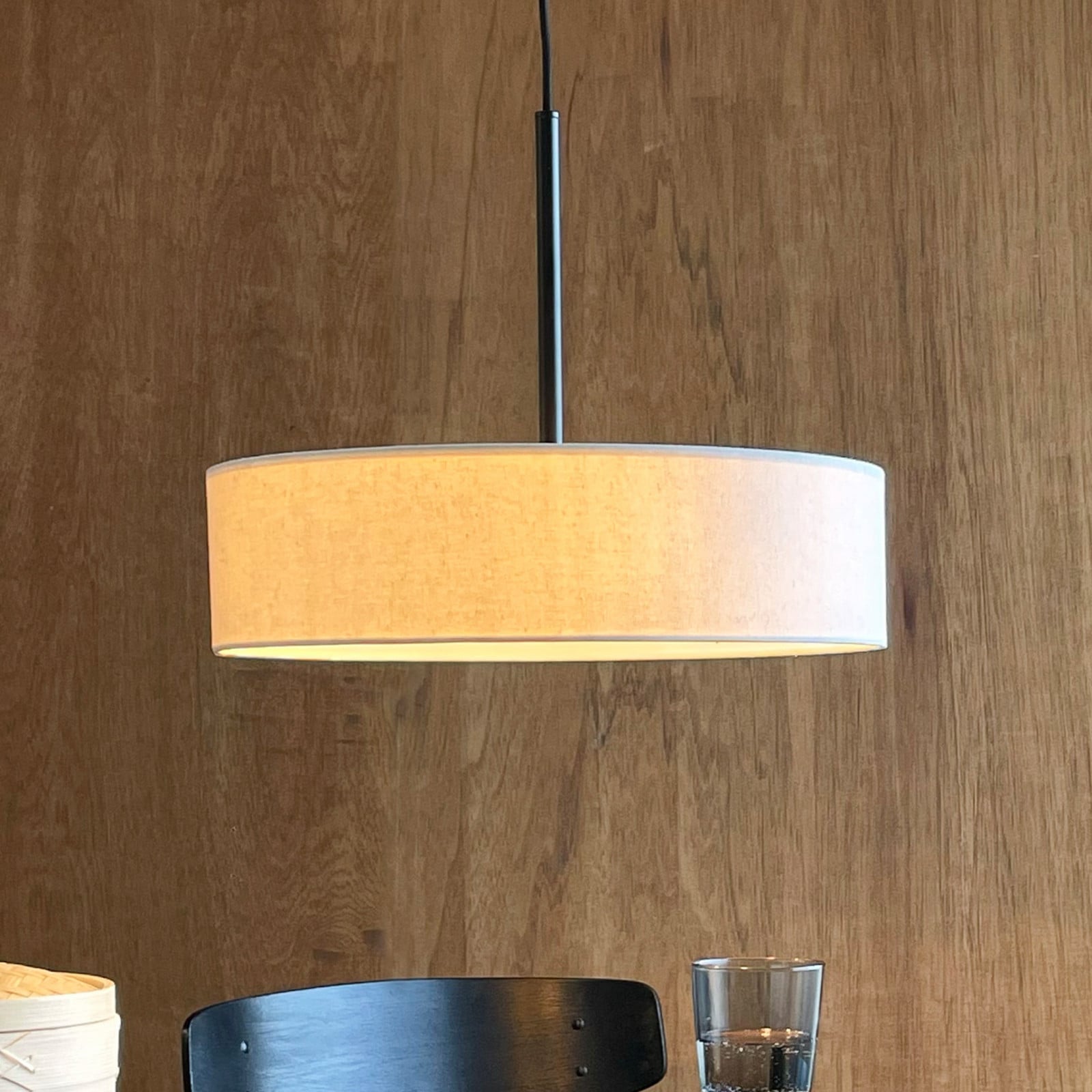 Lampă suspendată Dyberg Larsen Calix înălțime 12 cm alb natural - Camera de zi / sufragerie - Design - alb natural negru - Metal