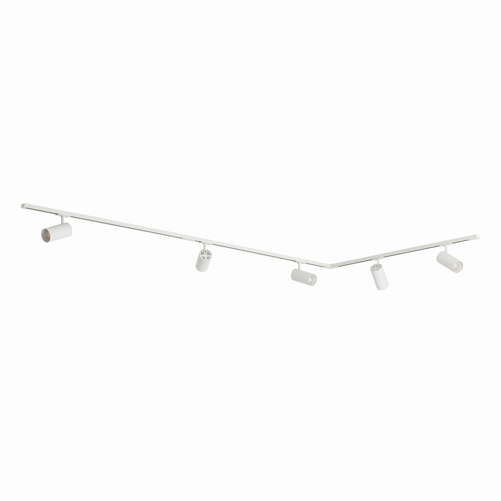 Σύστημα ράγας Lindby Linaro, Ø 7 cm, 5 φτερά, LED, λευκό, CCT