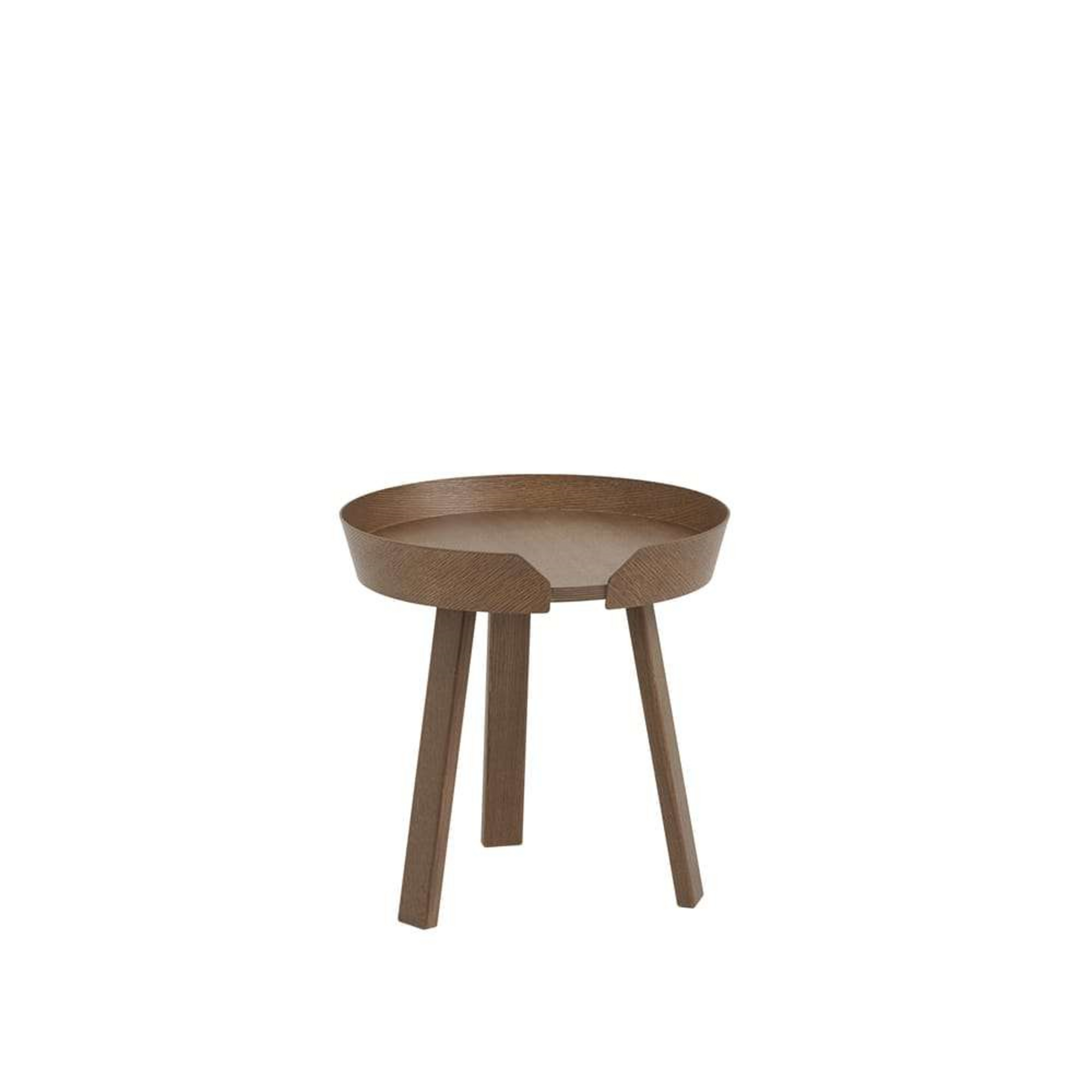 Mesita auxiliar Around Small Madera marrón oscuro - Muuto