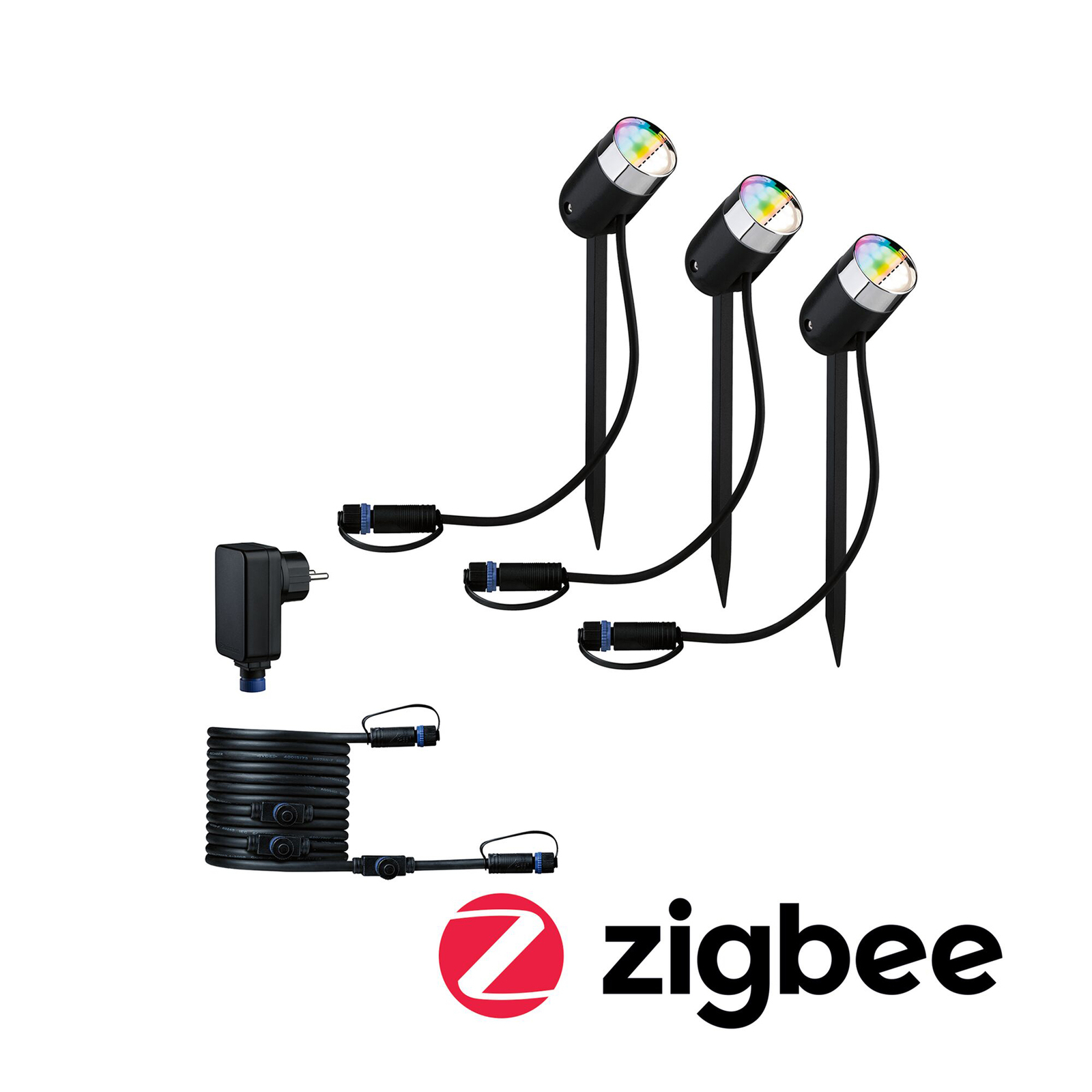 Paulmann Plug & Shine Pike ZigBee RGBW 3-pohjainen