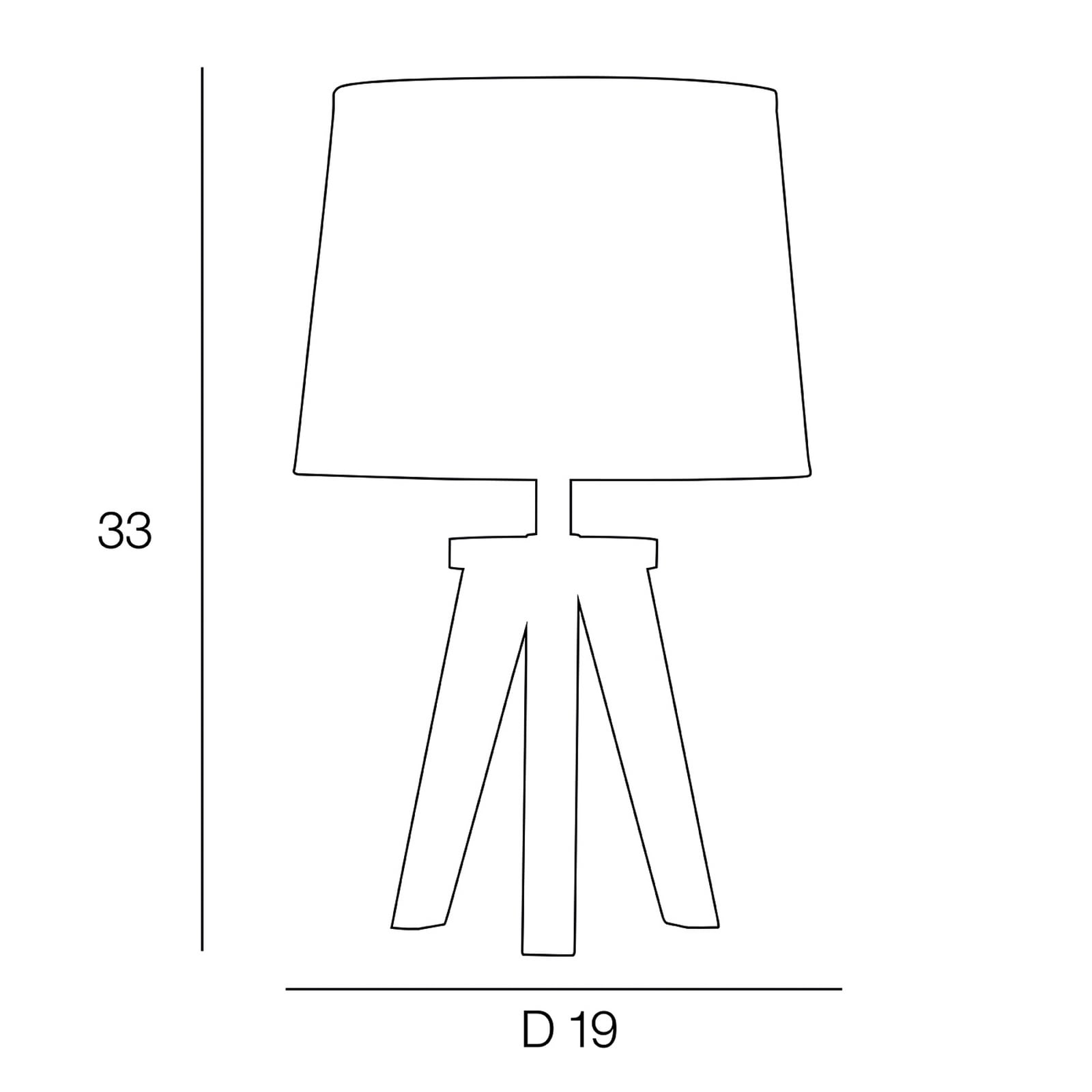 Lampada da tavolo Yoga color petrolio/legno chiaro, altezza 34 cm - COREP SAS