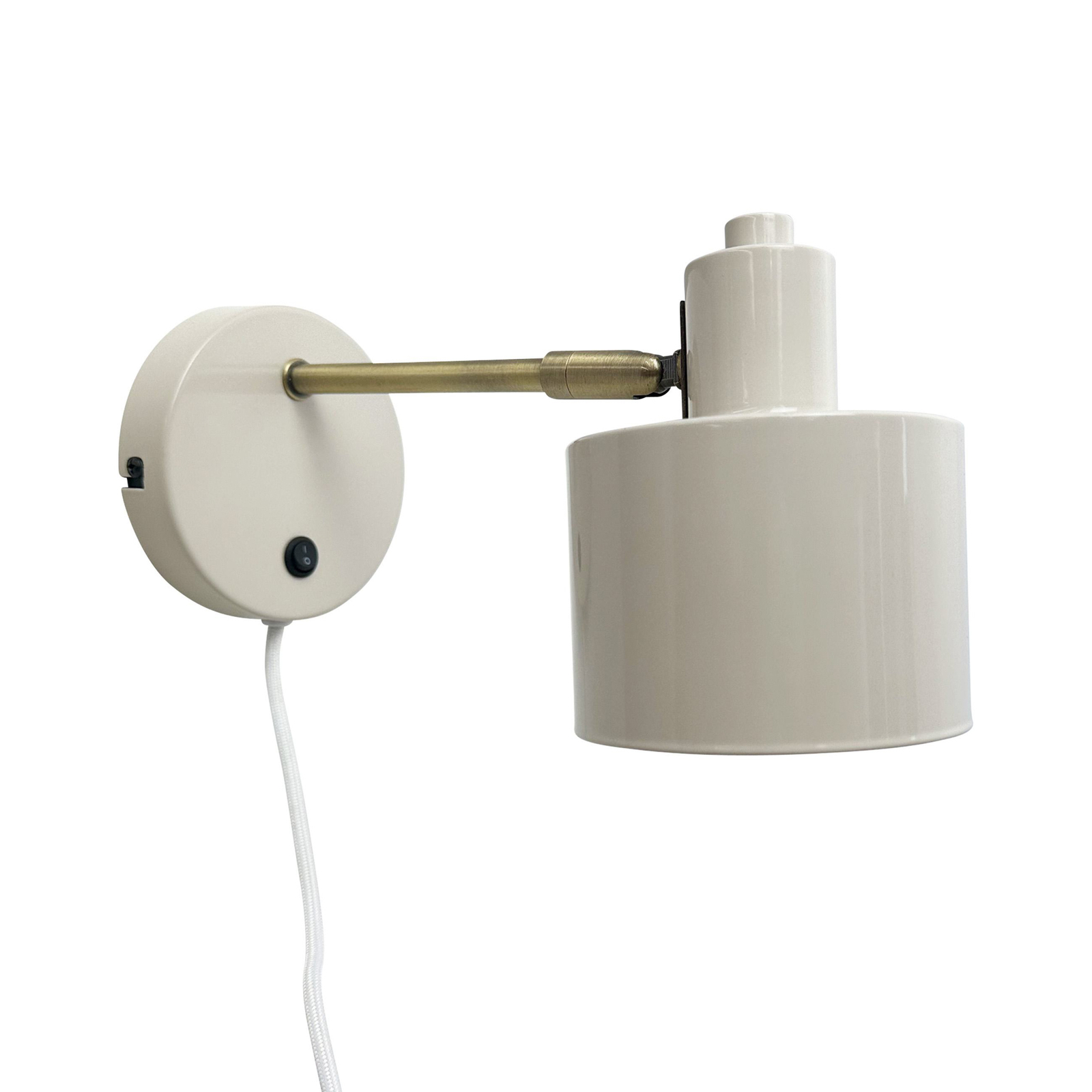 Dyberg Larsen Ocean wandlamp, beige, Ø 11 cm, metaal